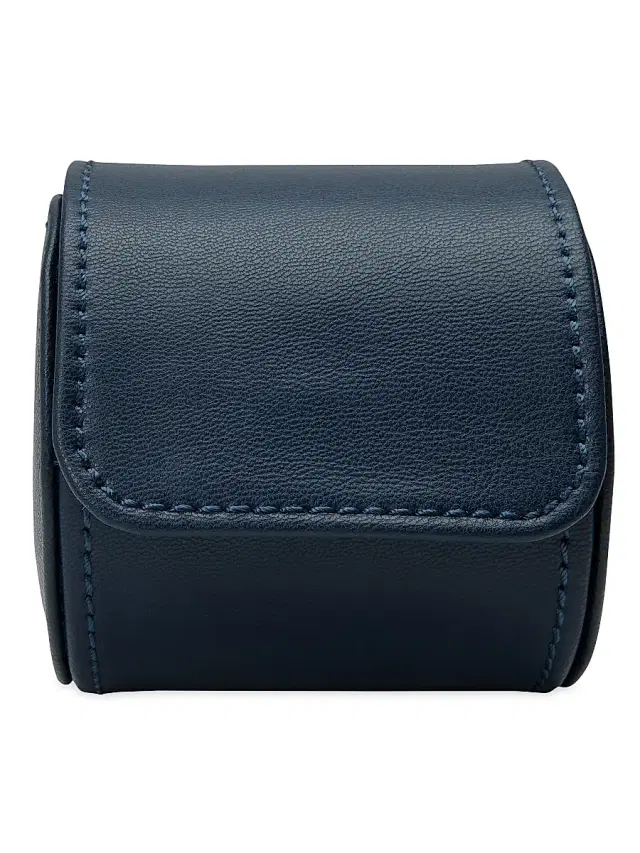 Wolf Earth Single Watch Roll - Midnight Blue