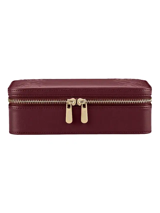 Wolf Liberty Small Travel Zip Case - Burgundy