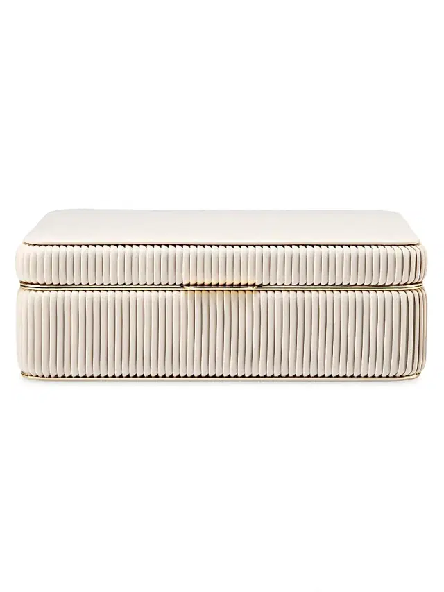 Wolf Bella Jewelry Box - Bone Large