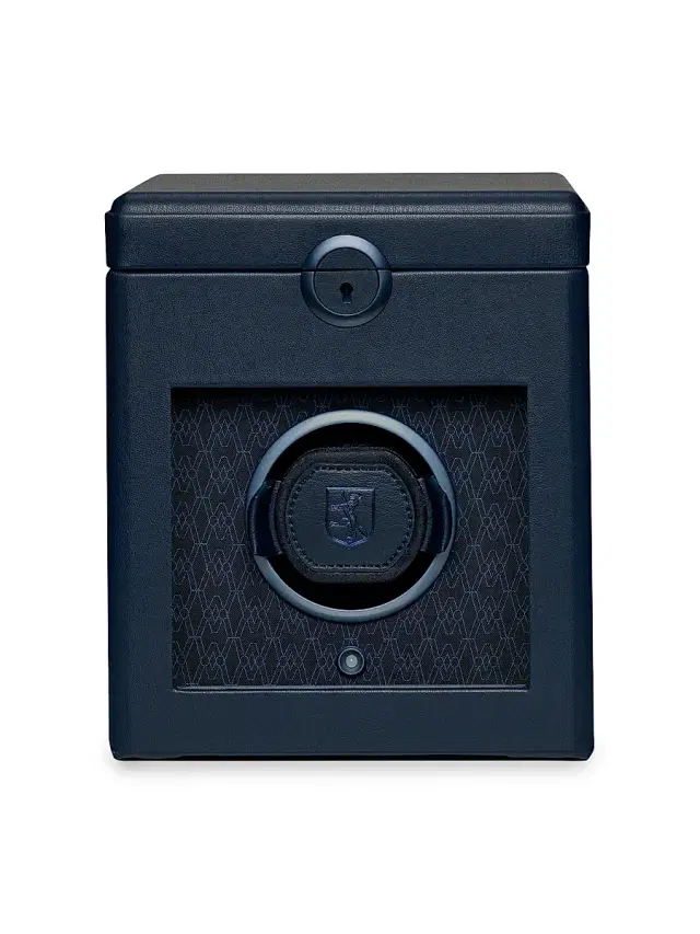 Wolf Earth Single Watch Winder - Midnight Blue