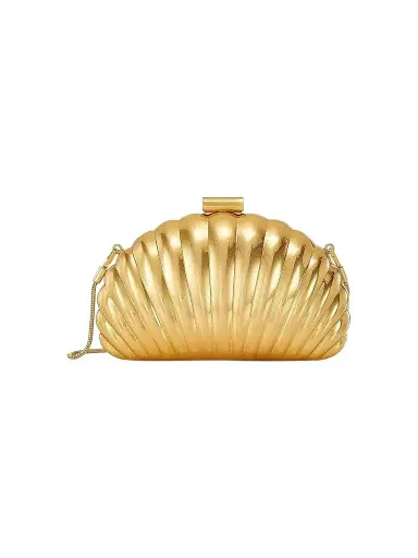 Simkhai Women's Monet Metallic Shell Clutch | Thumbnail 1
