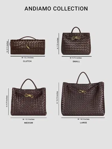 Bottega Veneta Women's Andiamo Intrecciato Leather Top-Handle Clutch - Black | Thumbnail 5