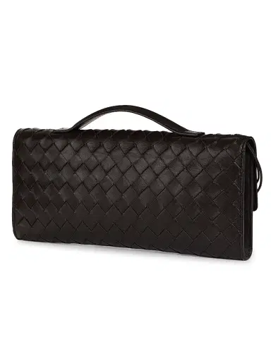 Bottega Veneta Women's Andiamo Intrecciato Leather Top-Handle Clutch - Fondant | Thumbnail 3 Bottega Veneta Women's Andiamo Intrecciato Leather Top-Handle Clutch - Fondant | Thumbnail 3