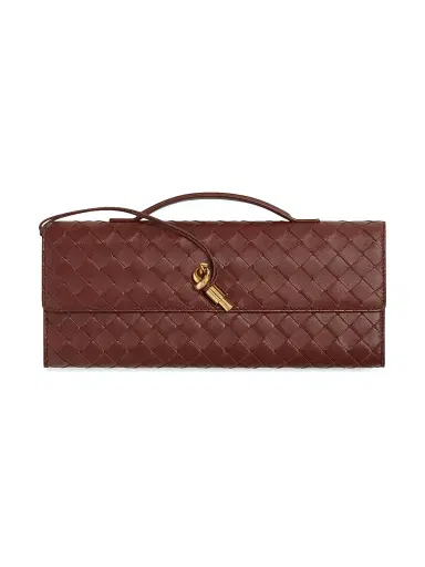 Bottega Veneta Women's Andiamo Intrecciato Leather Top-Handle Clutch | Thumbnail 1