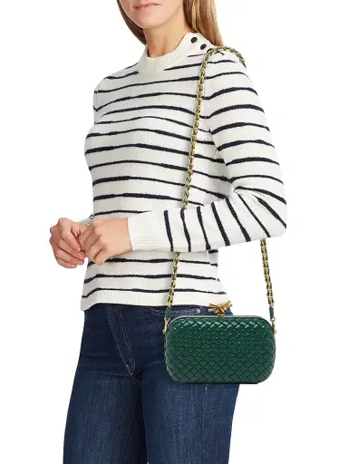Bottega Veneta Women's Knot Padded Intreccio Leather Minaudière | Thumbnail 2 Bottega Veneta Women's Knot Padded Intreccio Leather Minaudière | Thumbnail 2
