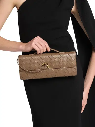Bottega Veneta Women's Andiamo Intrecciato Leather Top-Handle Clutch | Thumbnail 2 Bottega Veneta Women's Andiamo Intrecciato Leather Top-Handle Clutch | Thumbnail 2