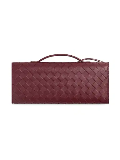 Bottega Veneta Women's Andiamo Intrecciato Leather Top-Handle Clutch - Barolo | Thumbnail 5