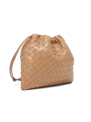 Bottega Veneta Women's Intrecciato Leather Pouch - Biscuit Gold | Thumbnail 4