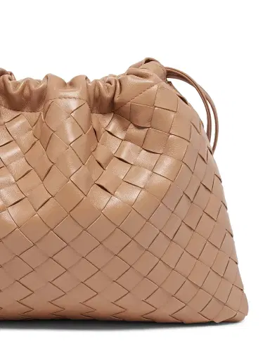 Bottega Veneta Women's Intrecciato Leather Pouch - Biscuit Gold | Thumbnail 7