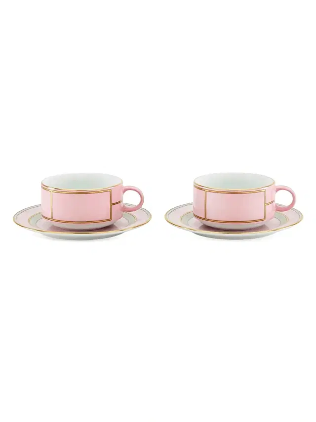 Ginori 1735 Diva Colonna Tea Set For Two 4-Piece Set - Diva Rosa