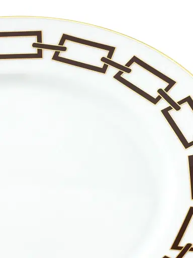 Ginori 1735 Catene Flat Plate - Ebano Bread Plate | Thumbnail 2 Ginori 1735 Catene Flat Plate - Ebano Bread Plate | Thumbnail 2