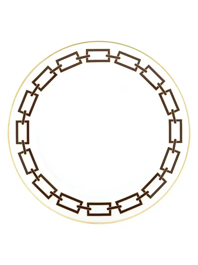 Ginori 1735 Catene Flat Plate - Ebano Bread Plate