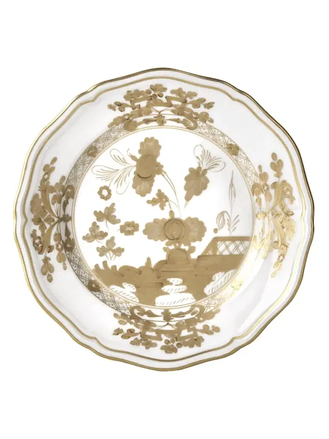 Ginori 1735 Oriente Italiano Gold-Rimmed Plate Collection - Aurum Dinner Plate