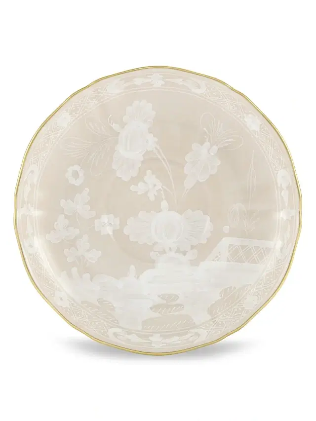 Ginori 1735 Oriente Italiano Gold-Rimmed Tea Saucer - Meringa