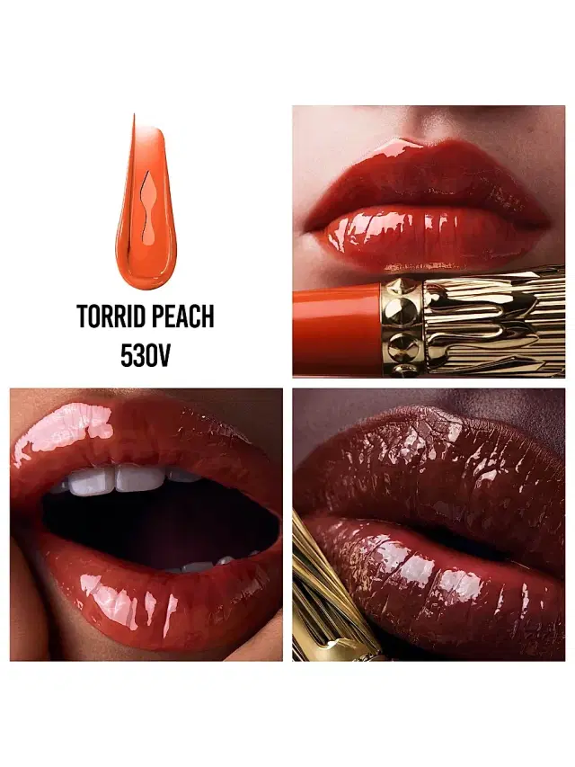 Christian Louboutin Women's Rouge Stiletto Vinyl Gloss - Torrid Peach