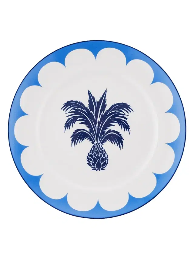 Aquazzura Jaipur 2-Piece Dessert Plate Set - Blue