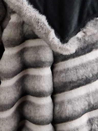 Lyla Grant Fur-Free Faux Chinchilla Throw - Gray Chinch | Thumbnail 2