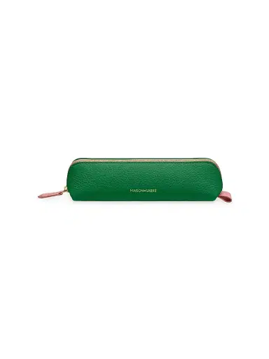 MAISON de SABRÉ Leather Pencil Case - Emerald Lily | Thumbnail 1