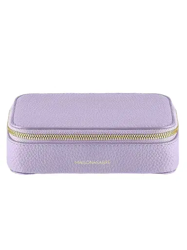 MAISON de SABRÉ Women's Leather Jewelry Case - Lavender Purple | Thumbnail 1 MAISON de SABRÉ Women's Leather Jewelry Case - Lavender Purple | Thumbnail 1