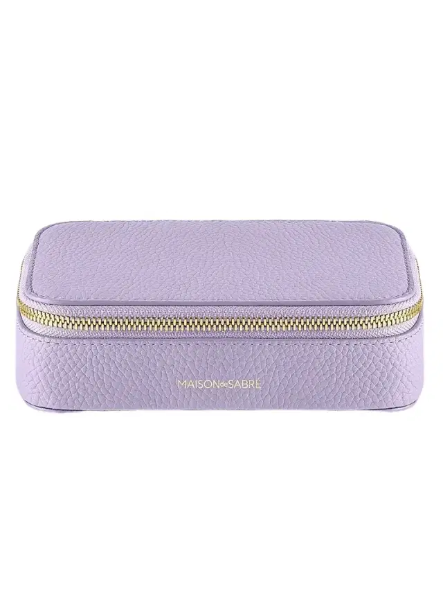 Maison de Sabre Leather Jewelry Case - Lavender Purple