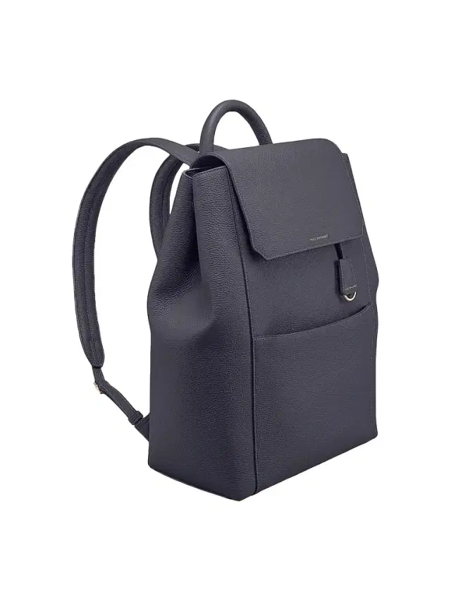 Maison de Sabre Women's Large Leather Soft Backpack - Graphite Grey