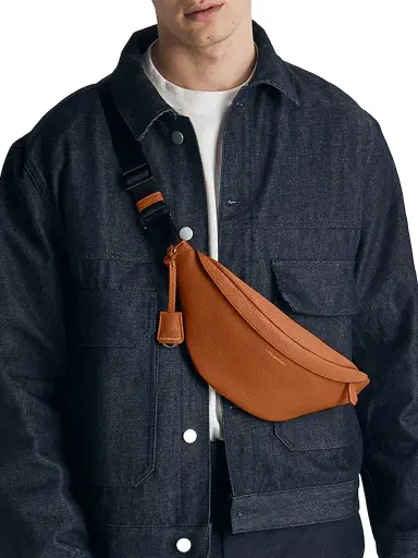 MAISON de SABRÉ Leather Sling Bag - Pecan Brown | Thumbnail 3