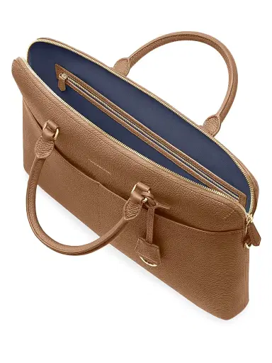 MAISON de SABRÉ Men's Leather Laptop Bag - Sandstone Brown | Thumbnail 1