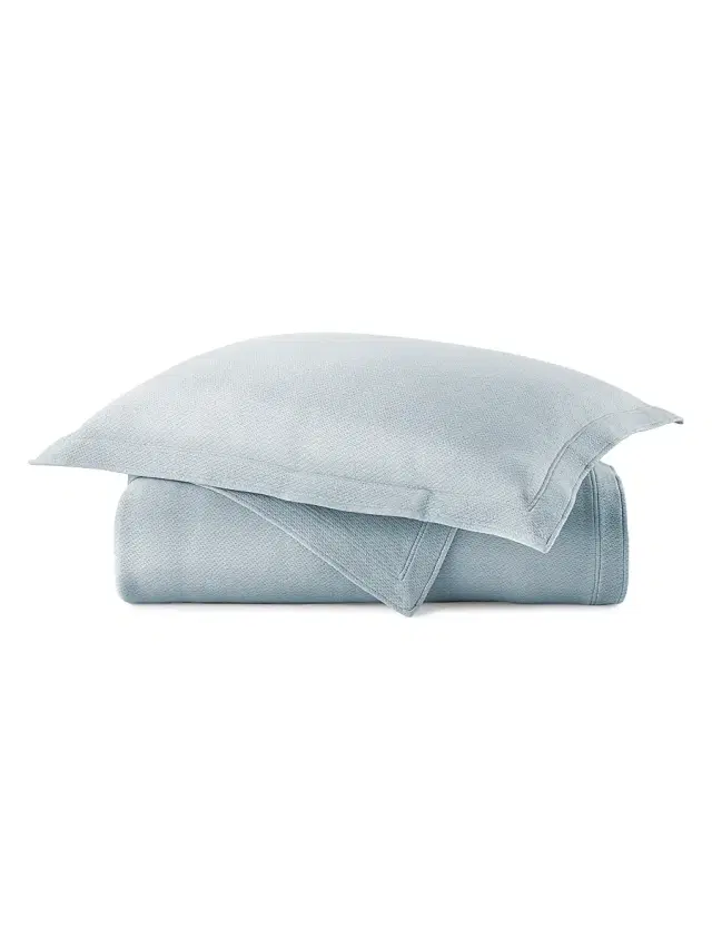 Peacock Alley Angie Stonewashed Matelassé Coverlet - Blue Queen