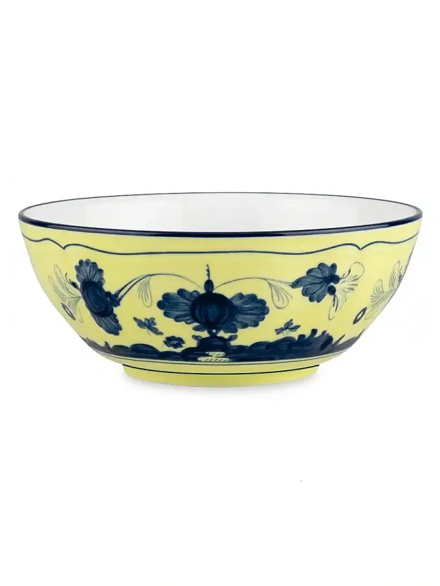Ginori 1735 Oriente Italiano Antico Doccia Bowl - Citrino