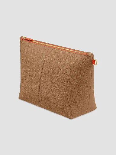MAISON de SABRÉ Women's Medium Leather Flaire Pouch - Manhattan Sandstone | Thumbnail 3