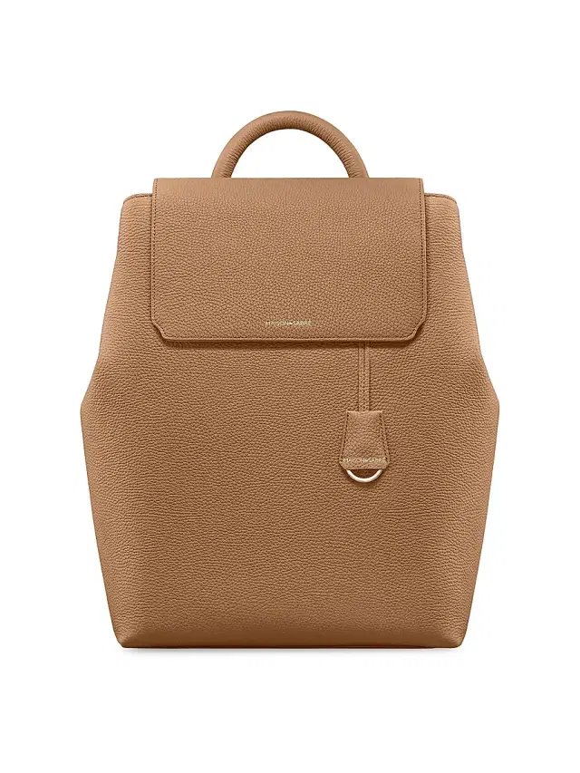 Maison de Sabre Women's Medium Leather Soft Backpack - Sandstone Brown