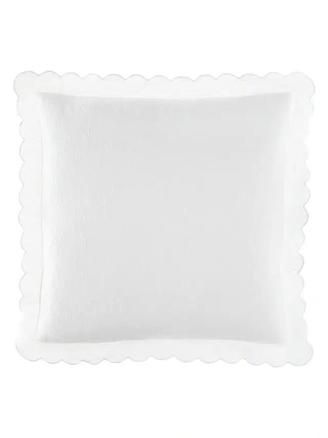Sferra Alice European Floral Matelassé Sham - White European