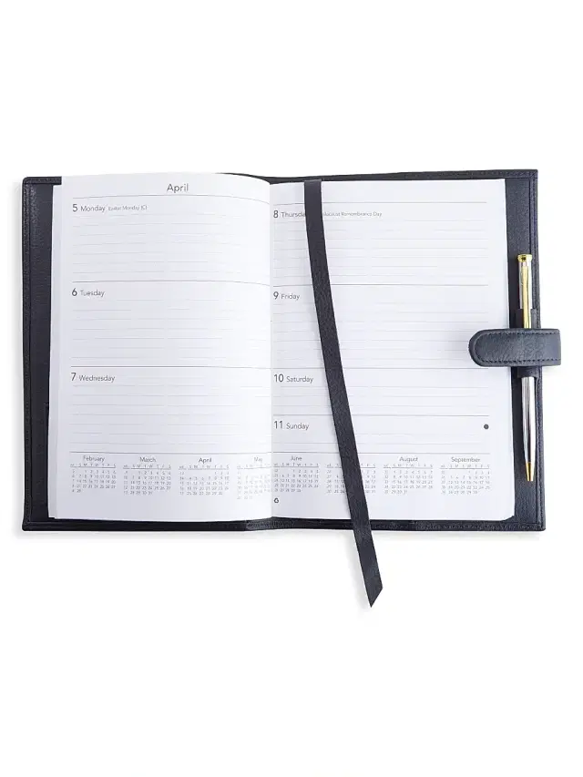 Royce New York Executive Leather Daily Planner - Blue