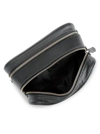 Royce New York Women's Double Zip Leather Toiletry Bag | Thumbnail 2 Royce New York Women's Double Zip Leather Toiletry Bag | Thumbnail 2