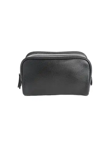 Royce New York Women's Double Zip Leather Toiletry Bag | Thumbnail 1 Royce New York Women's Double Zip Leather Toiletry Bag | Thumbnail 1