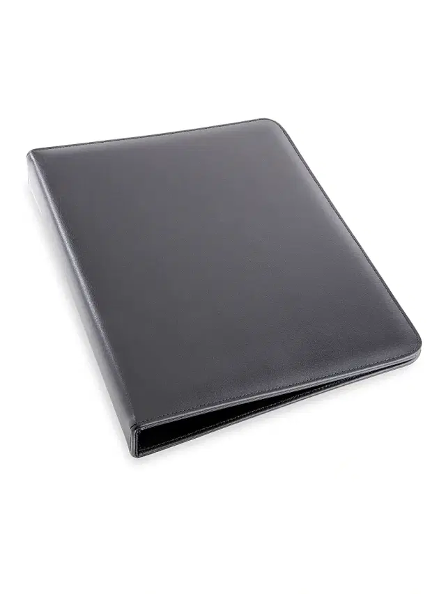Royce New York One-Inch Leather Ring Binder - Black