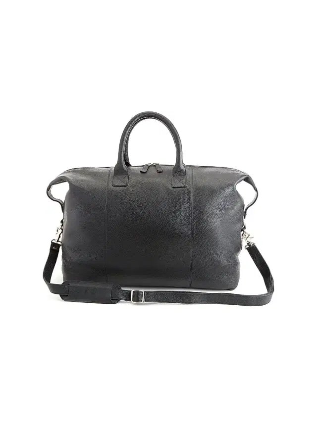 Royce New York Medium Leather Duffel Bag - Black