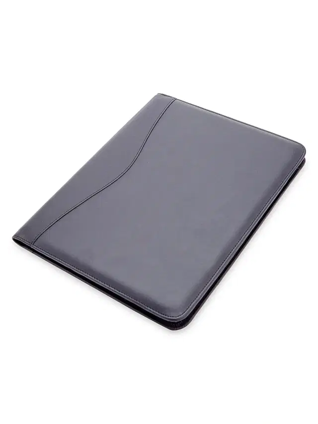 Royce New York Leather Suede-Lined Writing Portfolio - Blue