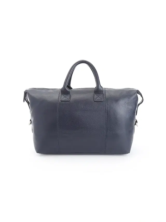 Royce New York Small Pebble Grain Duffel Bag - Navy Blue