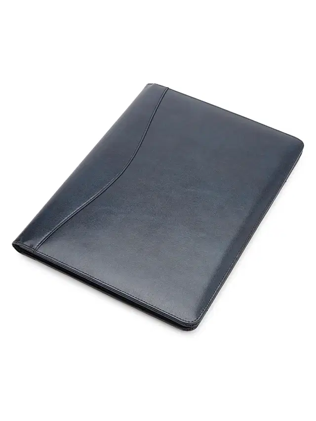 Royce New York Executive Leather Writing Portfolio - Navy Blue