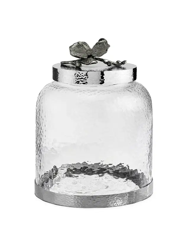 Michael Aram Black Orchid Cookie Jar - Black