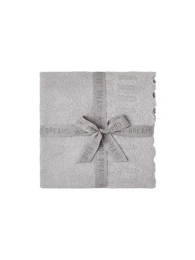 Barefoot Dreams CozyChic Textured Cotton-Blend Throw Blanket - Oyster