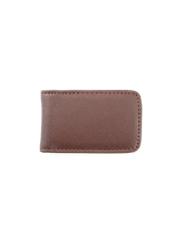 Royce New York Men's  Leather Magnetic Money Clip - Brown