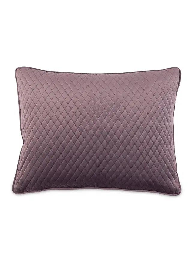 Lili Alessandra Valentina Velvet Quilted Pillow - Raisin King