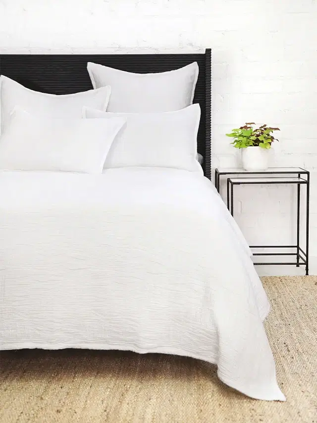Pom Pom at Home Harbour Matelasse Bedspread & Sham Collection - White King