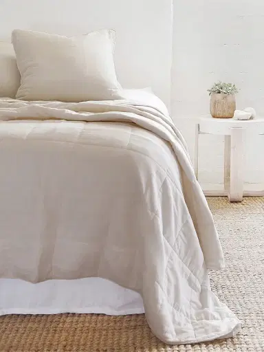 Pom Pom at Home Antwerp Cotton Coverlet - Natural Queen | Thumbnail 1