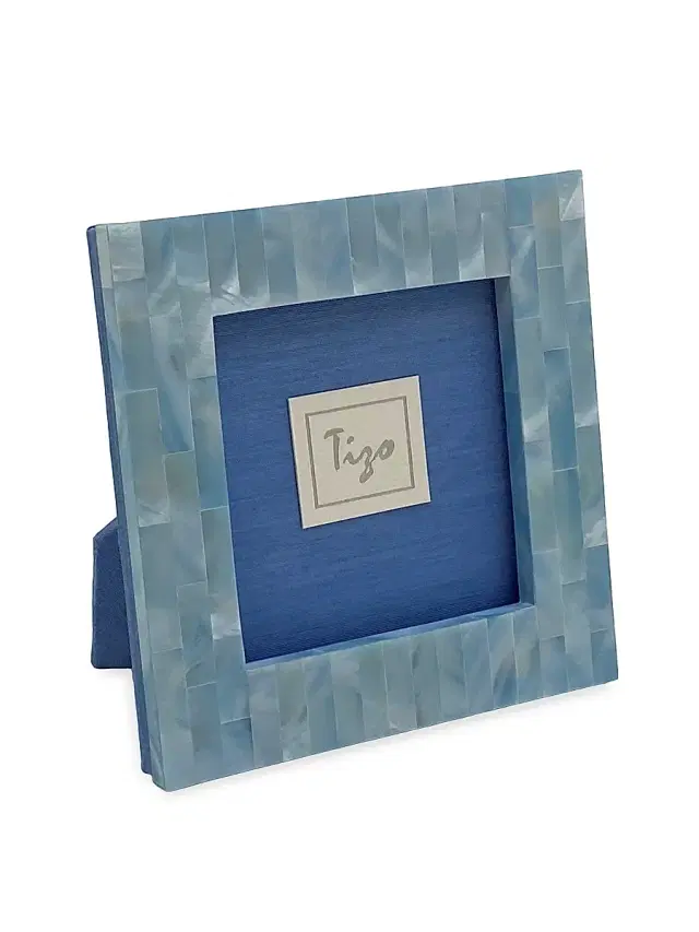 Tizo Mother Of Pearl Frame - Light Blue 5 x 7