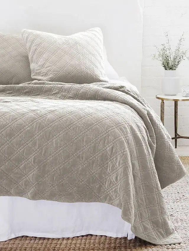 Pom Pom at Home Brussels Coverlet - Taupe King
