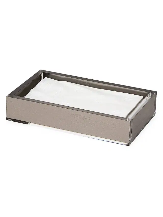 Tizo Lucite Guesttowel Tray - Silver