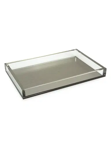 Tizo Lucite Serving Tray - Silver - Size Large | Thumbnail 1
